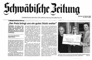 Schwaebische Zeitung vom 20.10.03